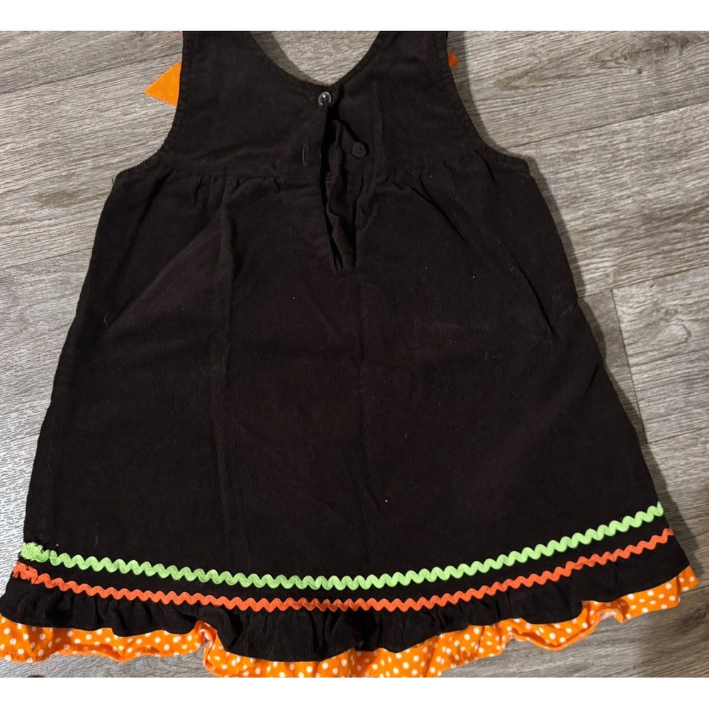 Blueberi Boulevard Thanksgiving Turkey Corduroy Jumper Dress Size 3T - Picture 4 of 7